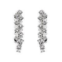Diamante Zig Zag Drop Earrings - J5132