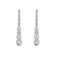 Diamante Graduated Drop Earrings - J5146