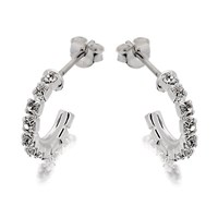 Diamante Half Hoop Earrings - J5161